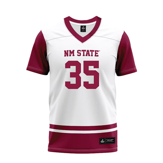 NMSU - NCAA Football : Tyler Martinez - White Premium Football Jersey-0