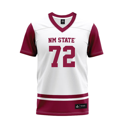 NMSU - NCAA Football : Merrick Becerra - White Premium Football Jersey-0