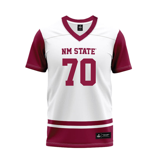 NMSU - NCAA Football : Mateo Rodriguez - White Premium Football Jersey-0