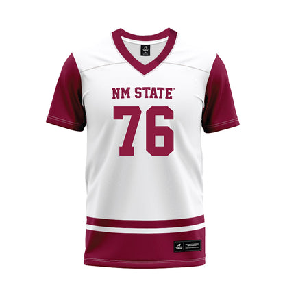 NMSU - NCAA Football : Armando Nieves - White Premium Football Jersey-0