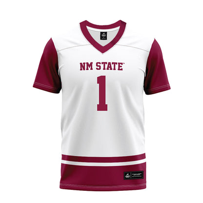 NMSU - NCAA Football : Kadarius Calloway - White Premium Football Jersey-0