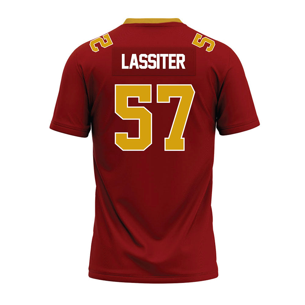 Elon - NCAA Football : Demari Lassiter - Maroon Premium Football Jersey-1