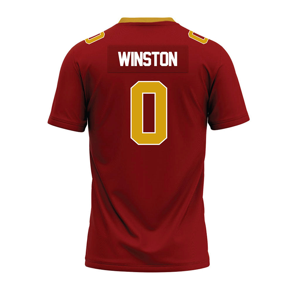 Elon - NCAA Football : Zimere Winston - Maroon Premium Football Jersey