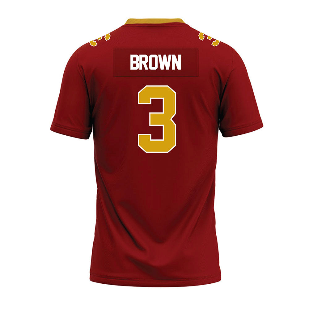 Elon - NCAA Football : Kahmari Brown - Maroon Premium Football Jersey-1