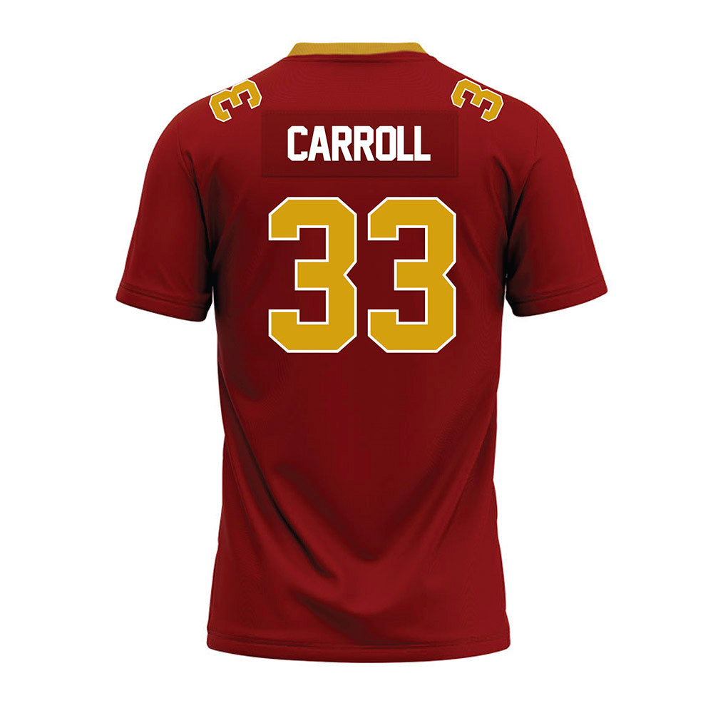 Elon - NCAA Football : Brodie Carroll - Maroon Premium Football Jersey-1