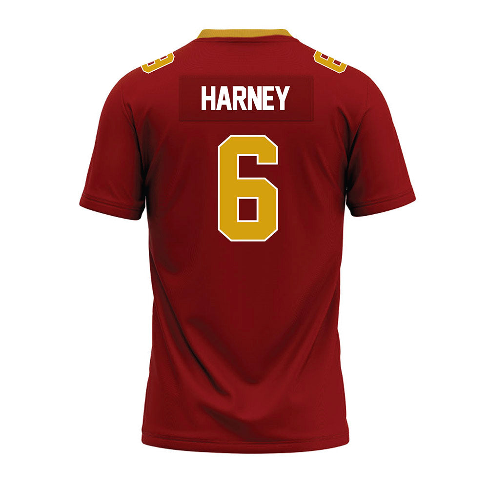 Elon - NCAA Football : Tyquan Harney - Maroon Premium Football Jersey-1