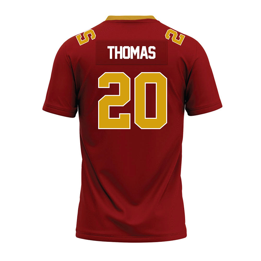 Elon - NCAA Football : TJ Thomas - Maroon Premium Football Jersey