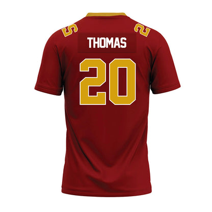 Elon - NCAA Football : TJ Thomas - Maroon Premium Football Jersey