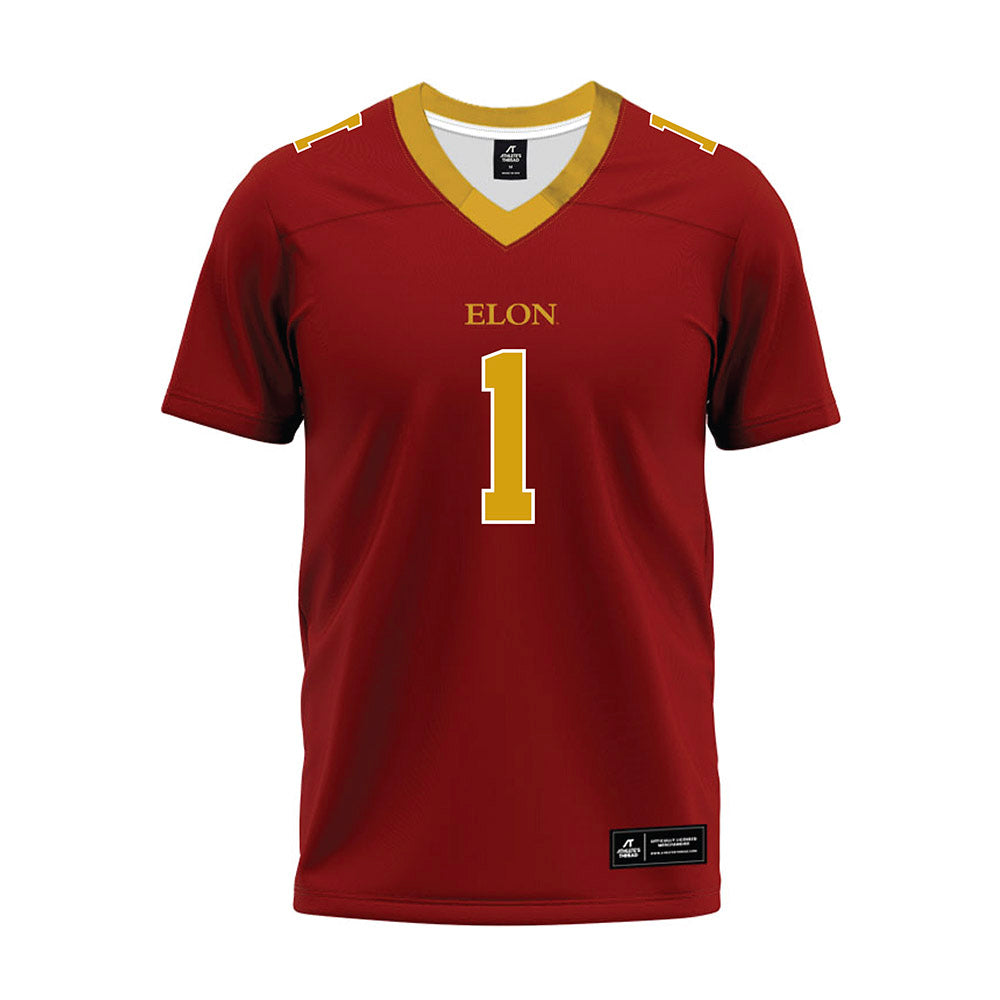 Elon - NCAA Football : Jalen Hampton - Maroon Premium Football Jersey