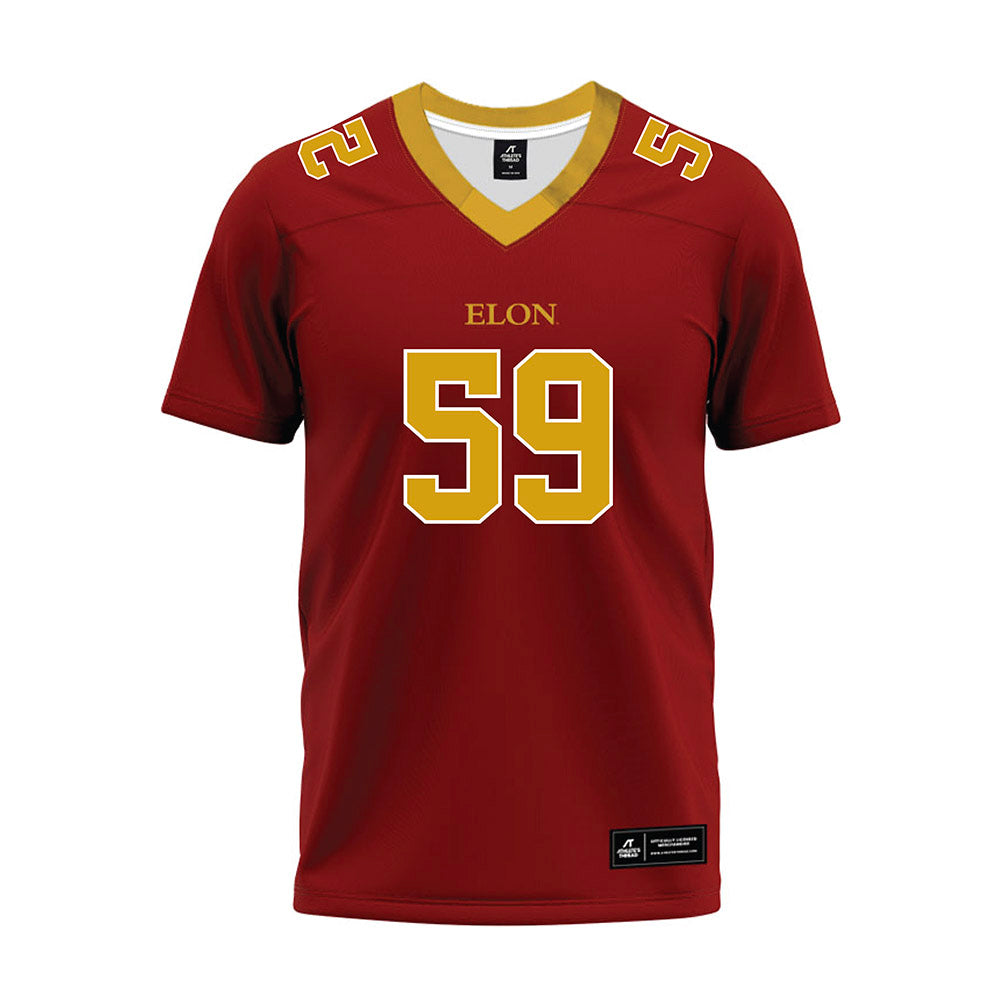 Elon - NCAA Football : Michael Muldrow - Maroon Premium Football Jersey-0