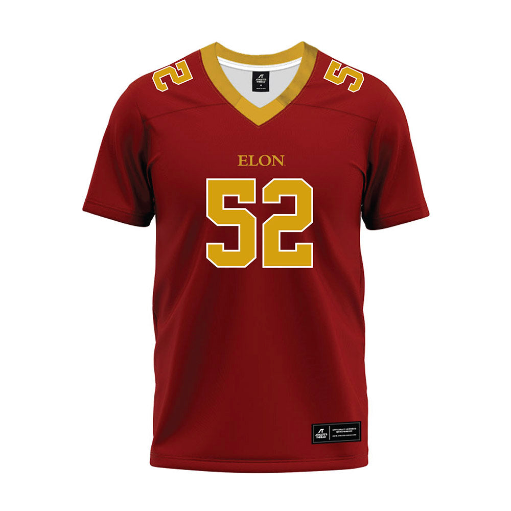 Elon - NCAA Football : Luke Edmisten - Maroon Premium Football Jersey-0