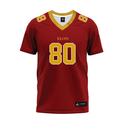 Elon - NCAA Football : Jack O'Connell - Maroon Premium Football Jersey