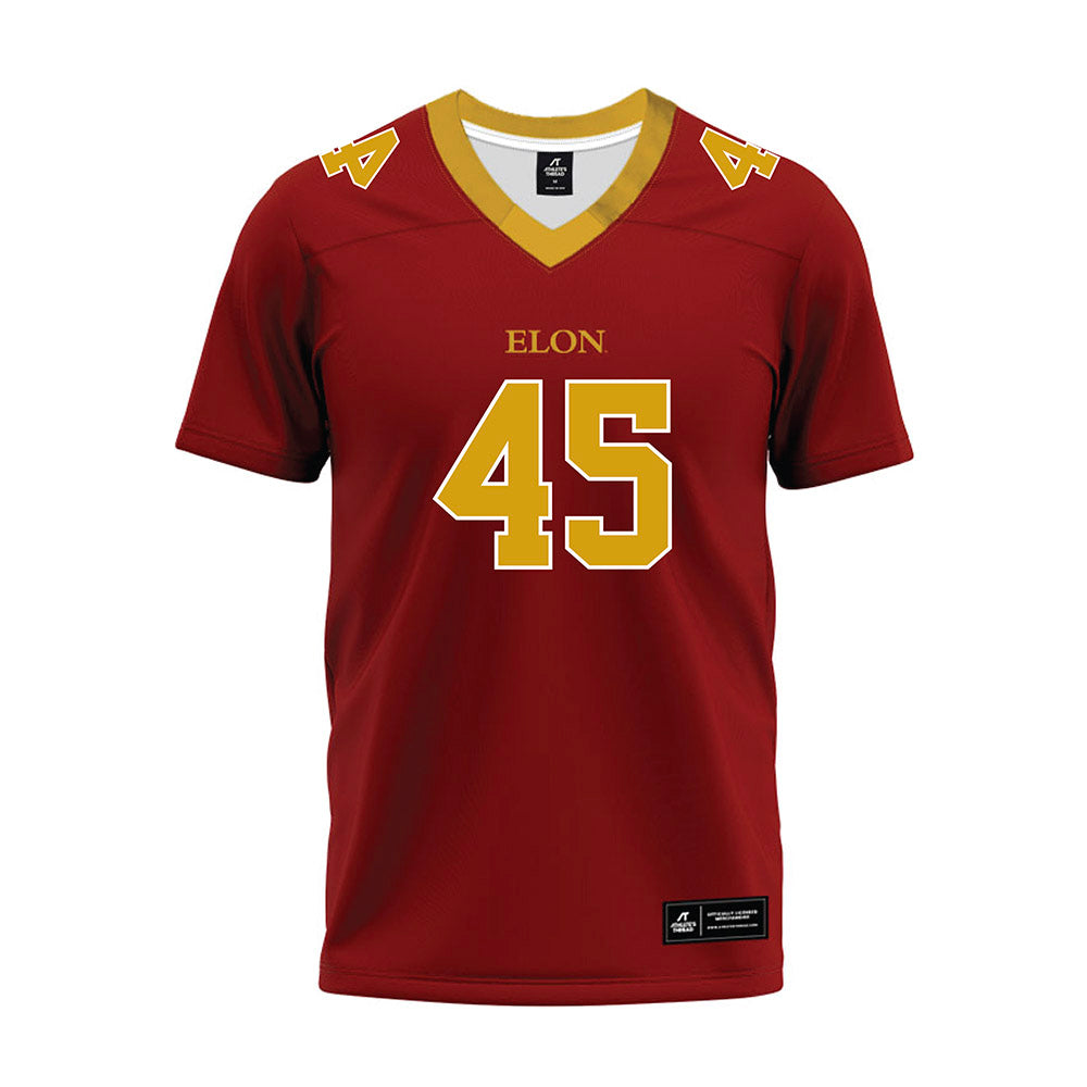 Elon - NCAA Football : Michael D'Angelo - Maroon Premium Football Jersey-0