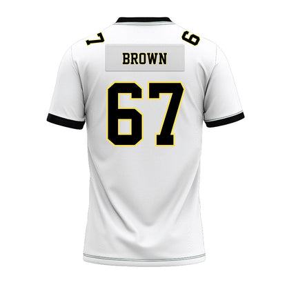 PLU - NCAA Football : Jacob Brown - White Premium Football Jersey