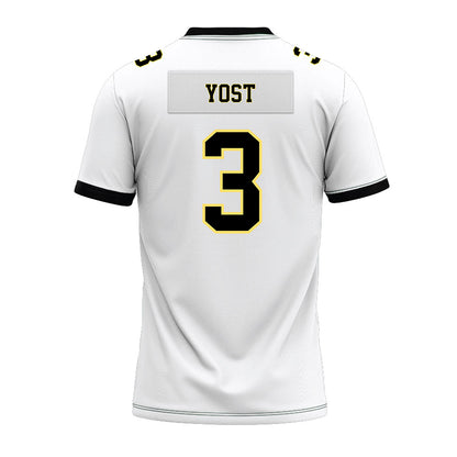 PLU - NCAA Football : Aiden Yost - White Premium Football Jersey