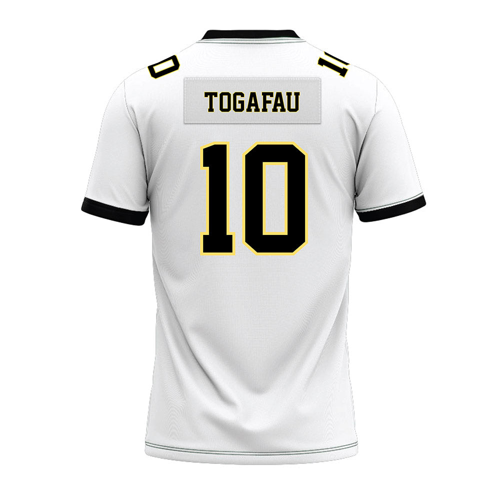 PLU - NCAA Football : Braeden Togafau - White Premium Football Jersey-1
