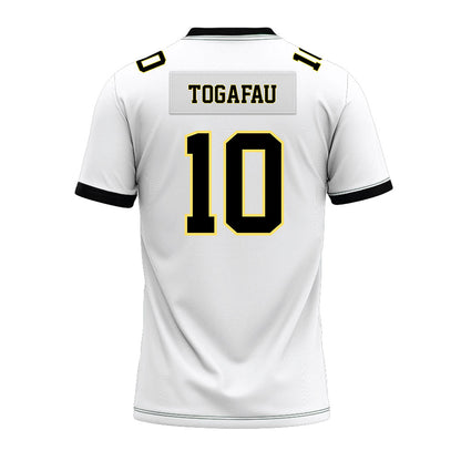 PLU - NCAA Football : Braeden Togafau - White Premium Football Jersey-1