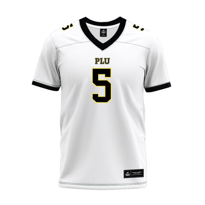 PLU - NCAA Football : Jacob Schuh - White Premium Football Jersey