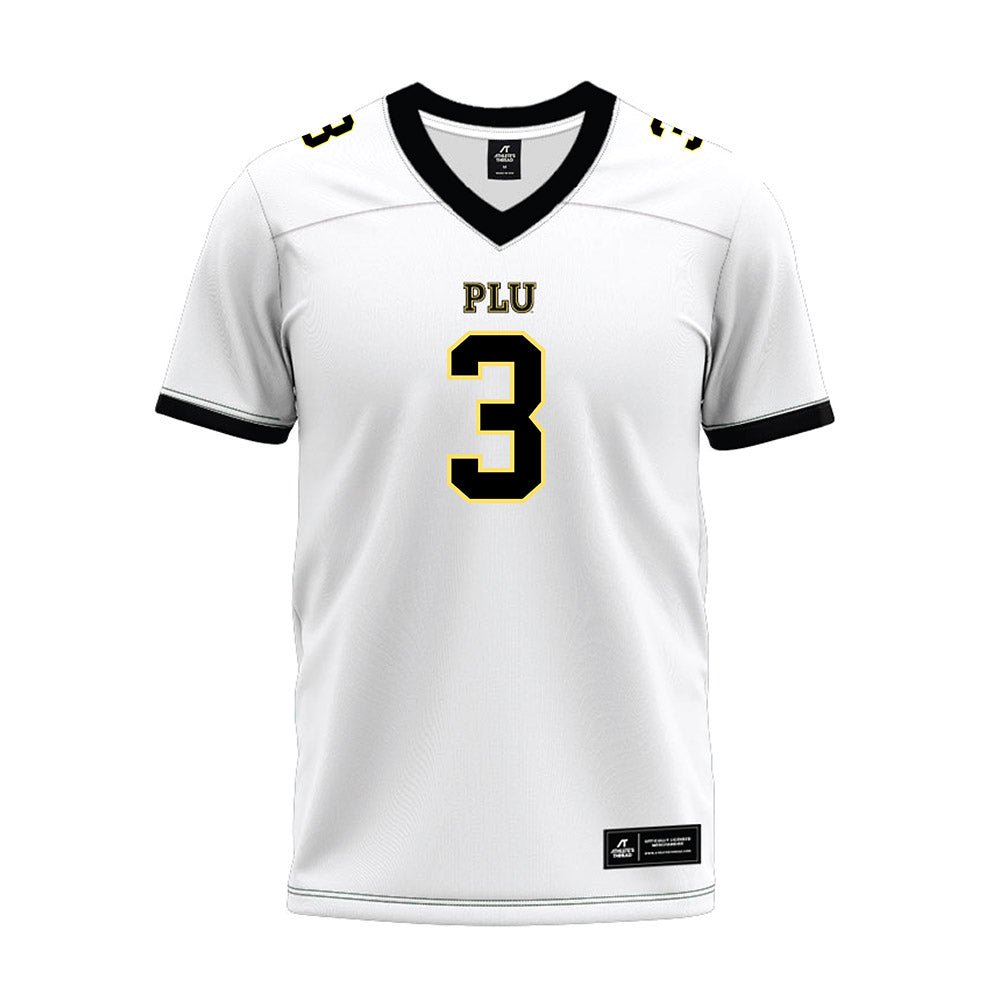 PLU - NCAA Football : Aiden Yost - White Premium Football Jersey