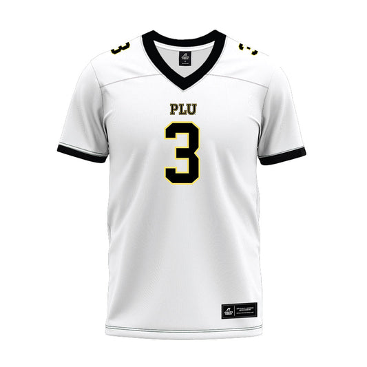 PLU - NCAA Football : Aiden Yost - White Premium Football Jersey