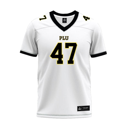 PLU - NCAA Football : Ayden Metz - White Premium Football Jersey-0