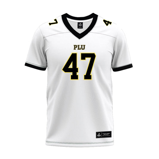 PLU - NCAA Football : Ayden Metz - White Premium Football Jersey-0