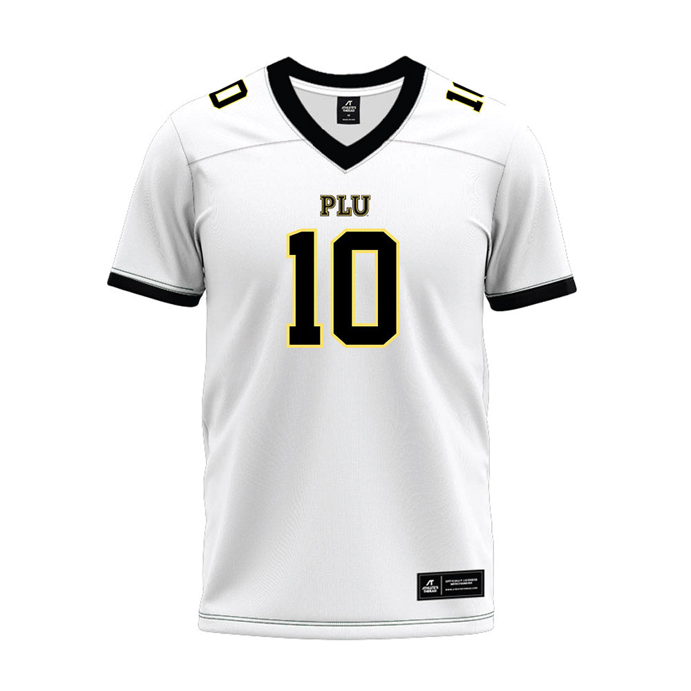 PLU - NCAA Football : Braeden Togafau - White Premium Football Jersey-0