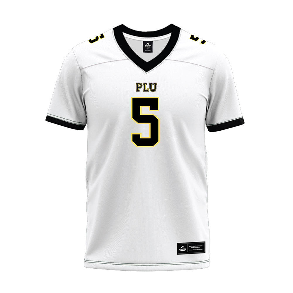 PLU - NCAA Football : Cole Becker - White Premium Football Jersey-0