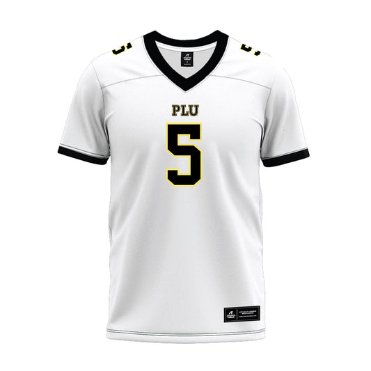 PLU - NCAA Football : Cole Becker - White Premium Football Jersey-0