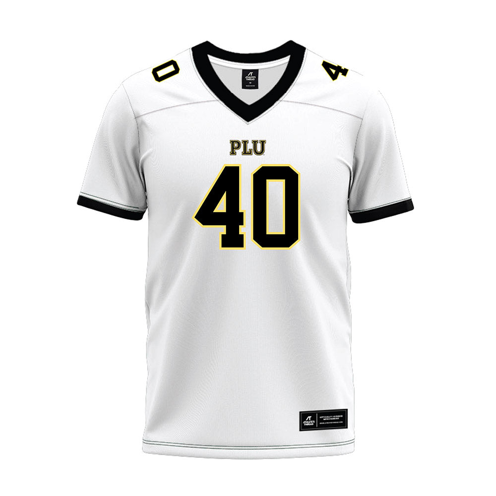 PLU - NCAA Football : Braeden Togafau - White Premium Football Jersey-0