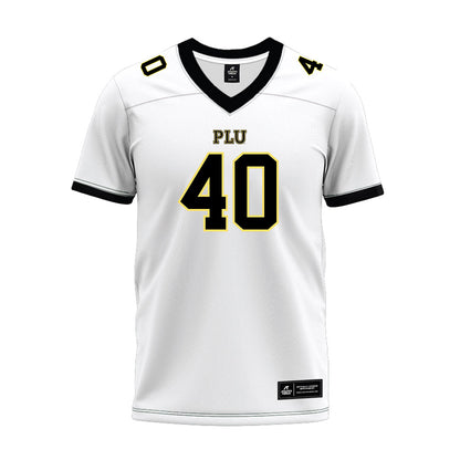 PLU - NCAA Football : Braeden Togafau - White Premium Football Jersey-0