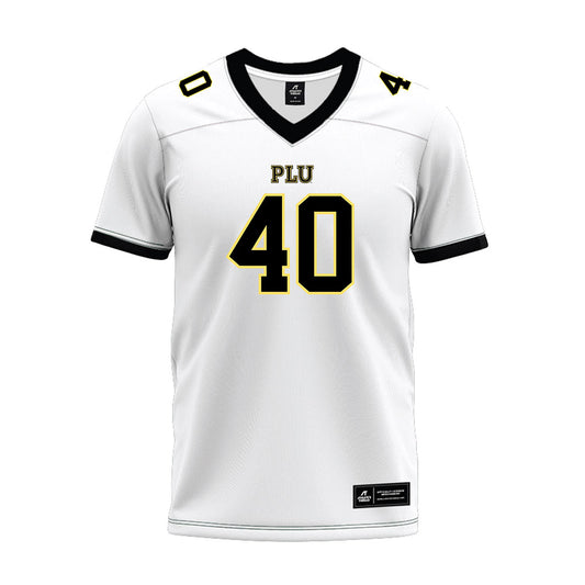 PLU - NCAA Football : Braeden Togafau - White Premium Football Jersey-0