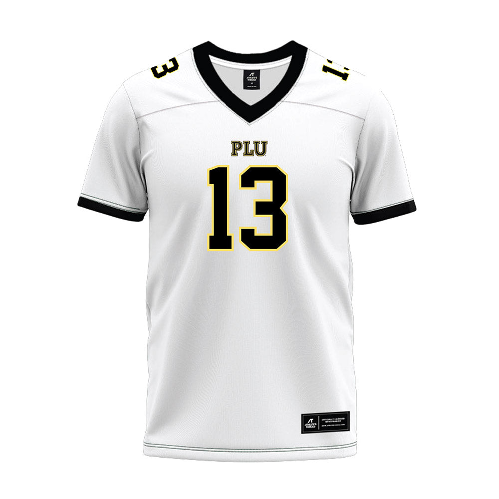 PLU - NCAA Football : Anthony Mahaffey - White Premium Football Jersey-0