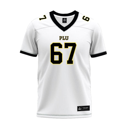 PLU - NCAA Football : Jacob Brown - White Premium Football Jersey