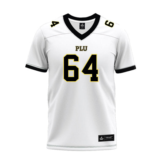 PLU - NCAA Football : Caleb Rhinelander - White Premium Football Jersey