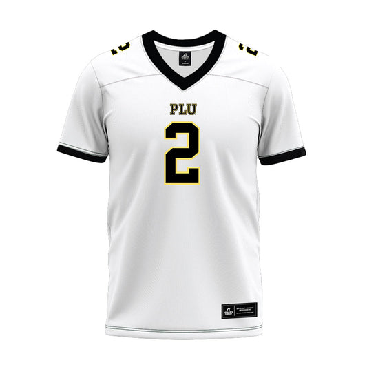 PLU - NCAA Football : Kupaa Lewis-Mattos - White Premium Football Jersey-0