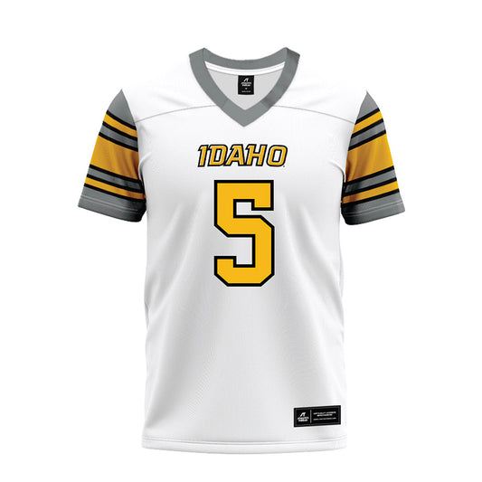 Idaho - NCAA Football : Tsiyown Lowery - White Premium Football Jersey-0