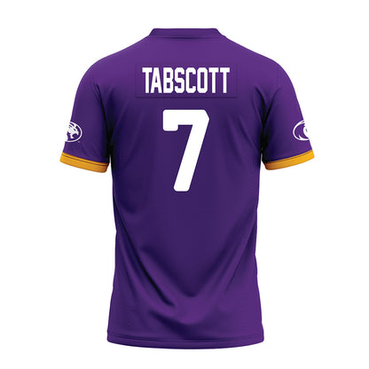 North Alabama - NCAA Football : DC Tabscott - Purple Premium Football Jersey-1