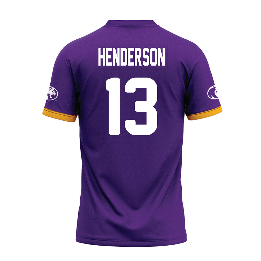 North Alabama - NCAA Football : Magnum Henderson - Purple Premium Football Jersey-1