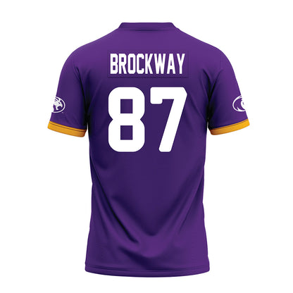 North Alabama - NCAA Football : Nathan Brockway - Purple Premium Football Jersey-1