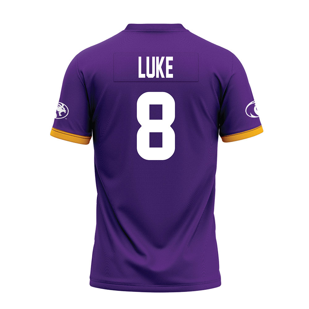 North Alabama - NCAA Football : Justin Luke - Purple Premium Football Jersey