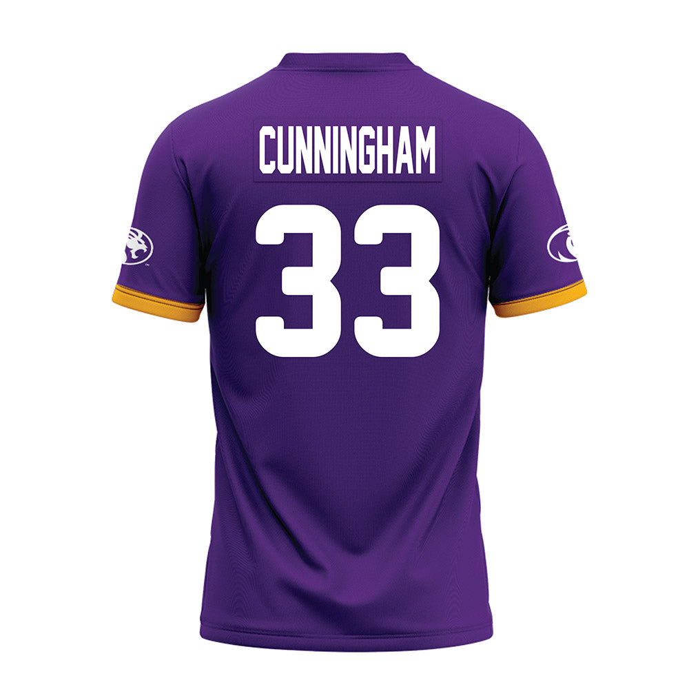 North Alabama - NCAA Football : Ethan Cunningham - Purple Premium Football Jersey-1