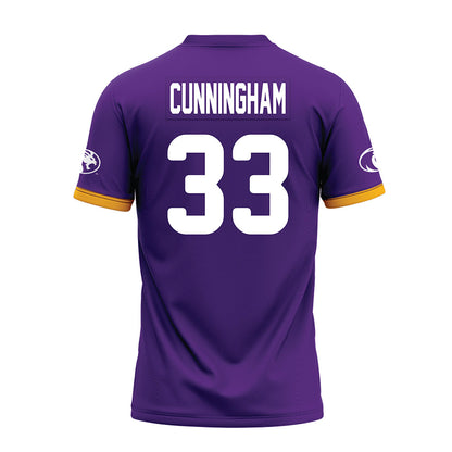 North Alabama - NCAA Football : Ethan Cunningham - Purple Premium Football Jersey-1