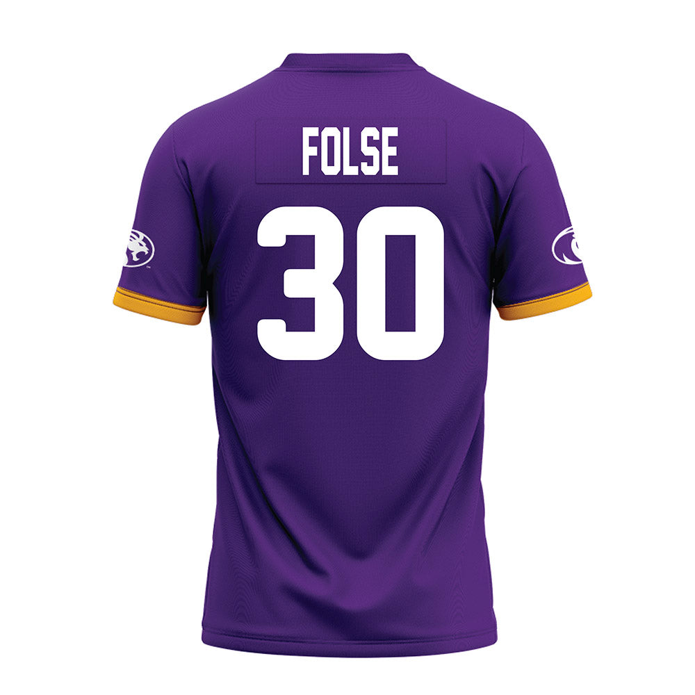 North Alabama - NCAA Football : Kemon Folse - Purple Premium Football Jersey-1