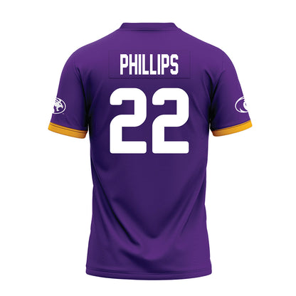 North Alabama - NCAA Football : Aj Phillips - Purple Premium Football Jersey