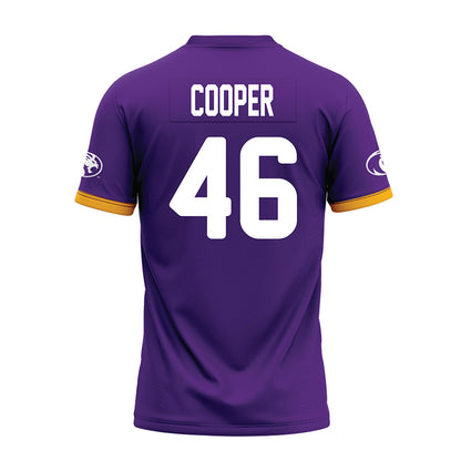North Alabama - NCAA Football : Joshua Cooper - Purple Premium Football Jersey-1