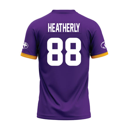 North Alabama - NCAA Football : Kaleb Heatherly - Purple Premium Football Jersey-1