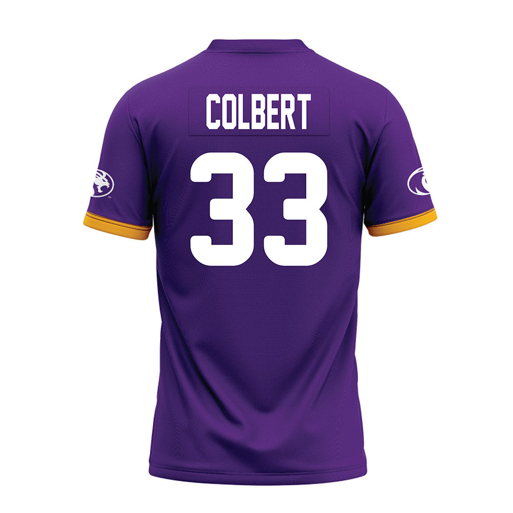 North Alabama - NCAA Football : Ej colbert - Purple Premium Football Jersey-1