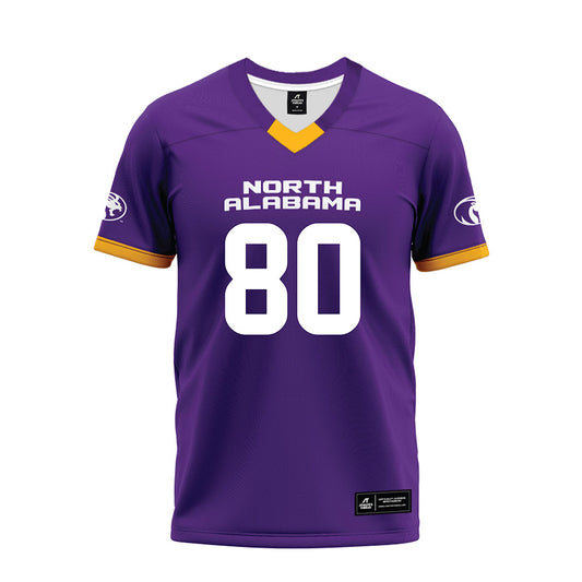 North Alabama - NCAA Football : Daniel Cooper - Purple Premium Football Jersey-0
