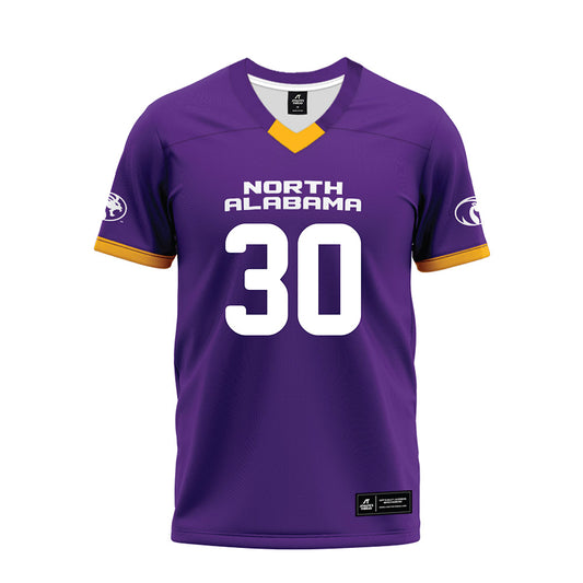 North Alabama - NCAA Football : Michael Barksdale - Purple Premium Football Jersey-0